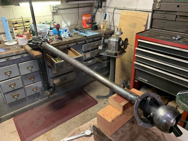 Half way there!  Bench top jig on display.  Attached to the work bench with wood screws through the jig.