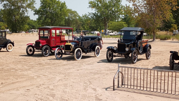 The cars enjoyed a lazy afternoon at the beach!