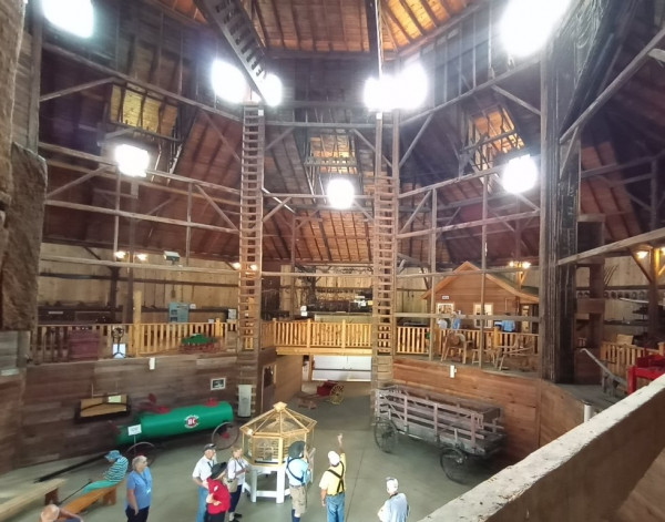 Inside the Octagon barn