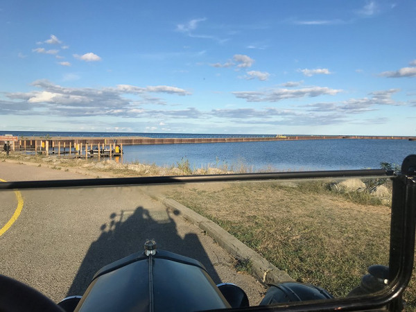The harbor at Port Sanilac looking NE - the next land is Canada over 200 miles away.