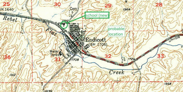 1950 Endicott map