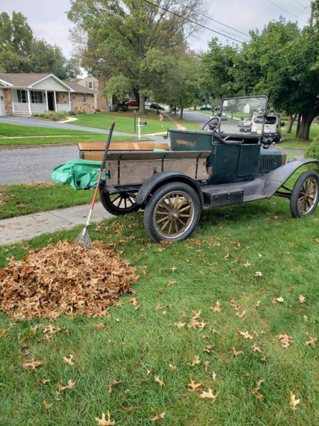 Utility vehicle?  Thought I'd use the pickup to remove some leaves from the front yard.