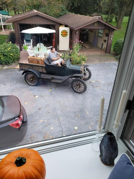 My wife caught me practicing my driving, traveling from my backyard to the driveway and then onto a loop around the neighborhood.