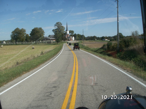 Nearing St. Alphonsus church south of Norwalk,Ohio