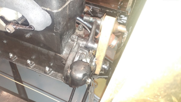 Front side of engine with flash