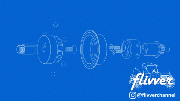 Flivver Removable Steering Wheel Exploded Diagram