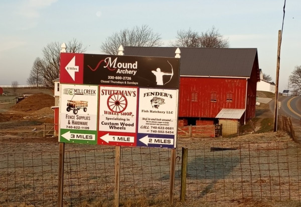 Look for the sign at C.R. 12 &amp; Rt. 600!
