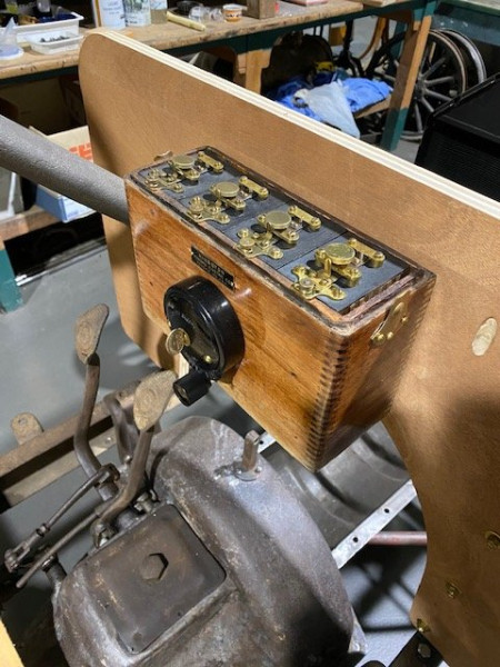 Coils and box installed and tested on the 1909 two pedal model T.
