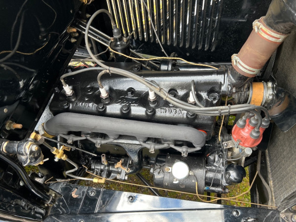 Freshly painted head and Holley carb ready for a test drive.