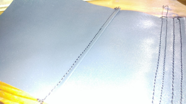 Final look of sewn edges