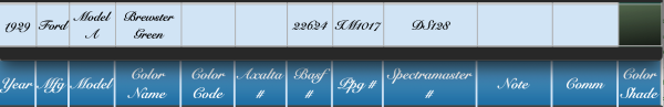 1929 Ford Bewster green color code .png