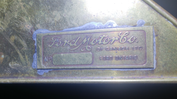 Brass plate on radiator