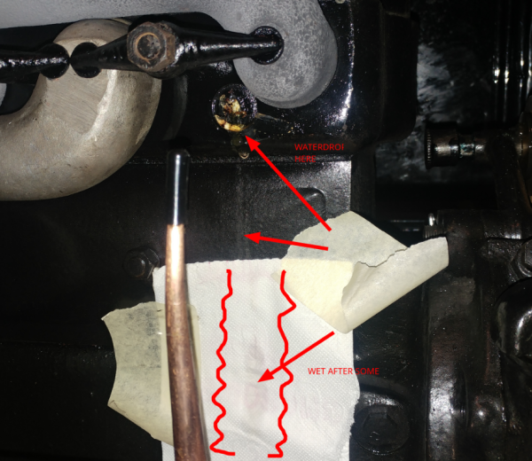 I marked wet points