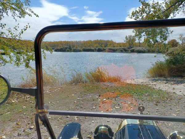 Overlooking one of several pond areas