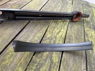 lined side of the new rubber