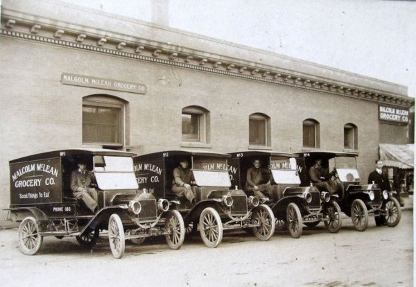 McLean Grocery delivery trucks on Spokane St 2.jpg