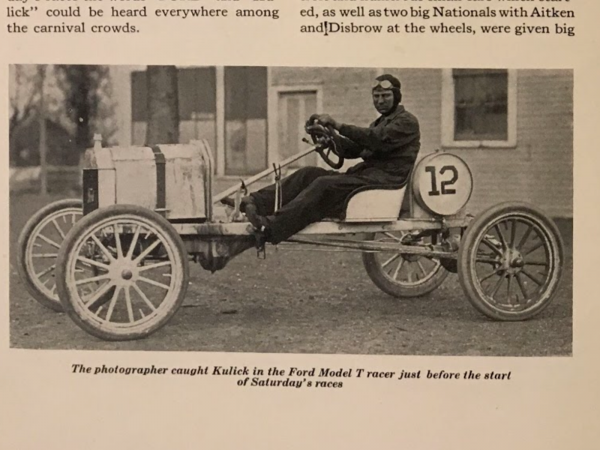 FRANK KULICK IN THE 12 CAR - 161 TO 230 CUBIC INCH FORD SPECIAL - STARTED ALL RACES HE COULD AND WON FIVE