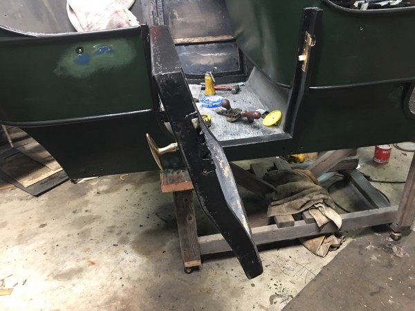 Right rear door open