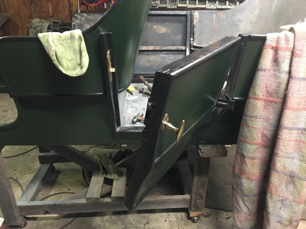 Left rear door open