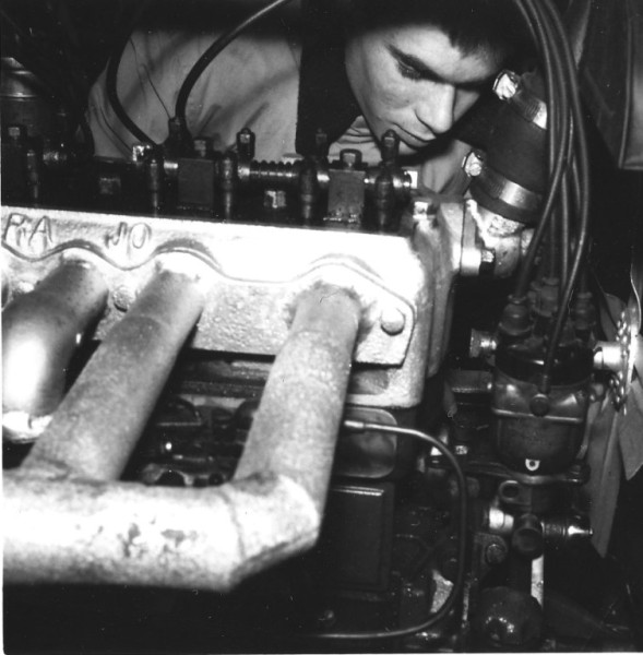 John Barker with 1919 Ford T - 1955.jpg