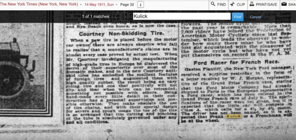 NEWSPAPER COVERAGE OF THE 10 CAR