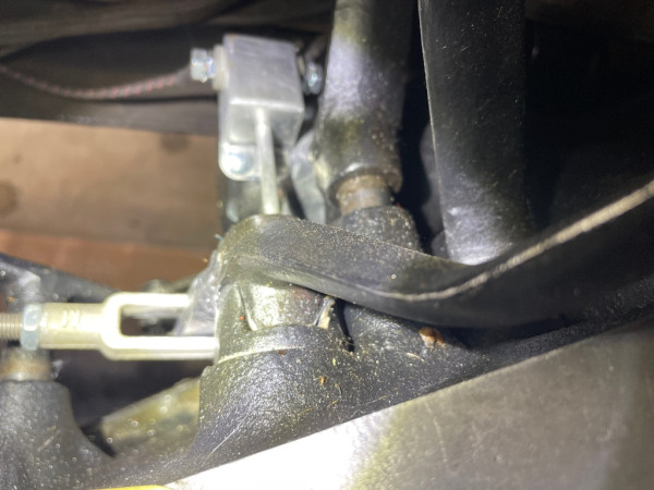 Brake pedal and cam.