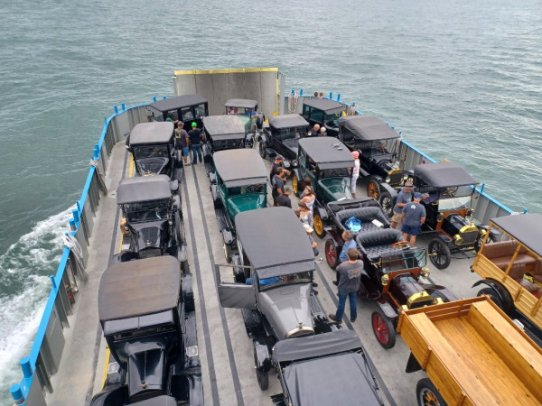 38 cars all on one boat. What a sight