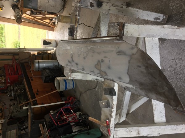 filled and sanded