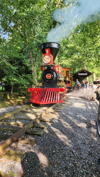 Part of the day was a ride on the Estate's steam train.