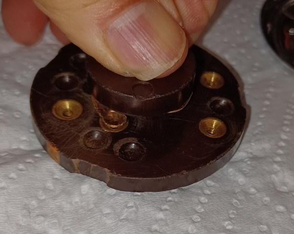 Original switch showing much better contact of the mag point.