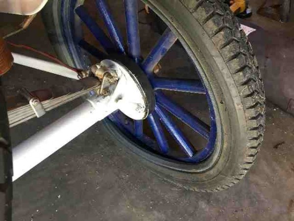 Rear tire after drive
