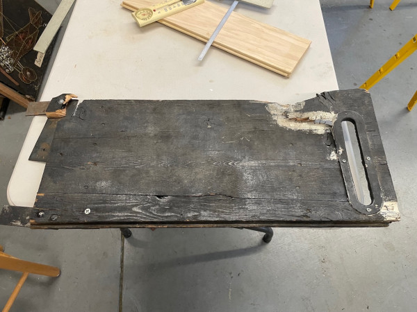 The only thing keeping this floorboard in the car was the transmission.