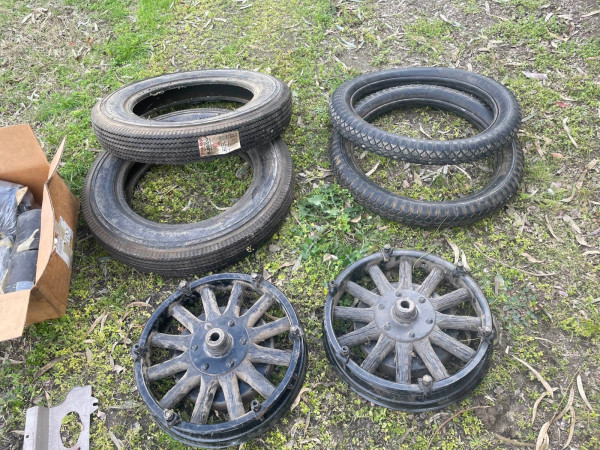 TT rear tires never been used, 25+ years old however