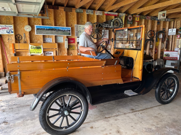 In the previous owner’s shed.