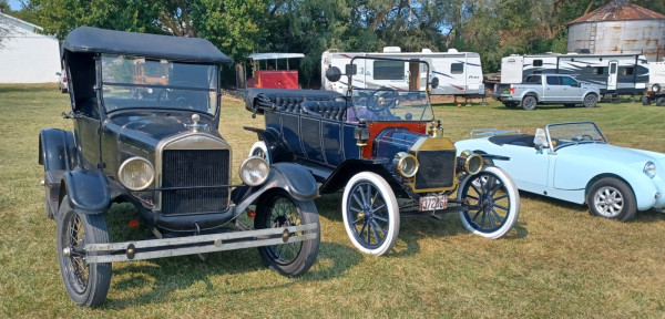 Jim's '26 &amp; my '13 ready to give rides all afternoon.