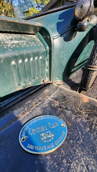 I recieved an AACA Century Club plaque which acknowledged that I brought out a 100+ year old car to the show! This badge was personally handed out to the individuals with 100+ year old cars at the show by none other than the AACA National President! What a super cool personal touch by the club.