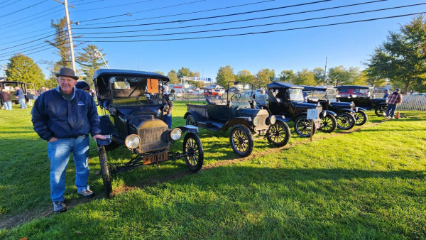 Dad and his 1916. He knows the history of the car back to 1916 having always been in Central PA its entire life. My 1915 RPU is next to it. Originally a touring car, other than the bed and rear fenders, this is a mostly correct for 1915 T. It is however 'wearing its working clothes'