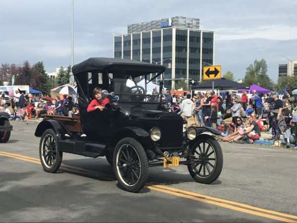 My son and I in the first Anchorage 4th of July parade.