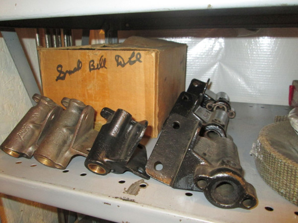 assorted re-bushed steering brackets.JPG