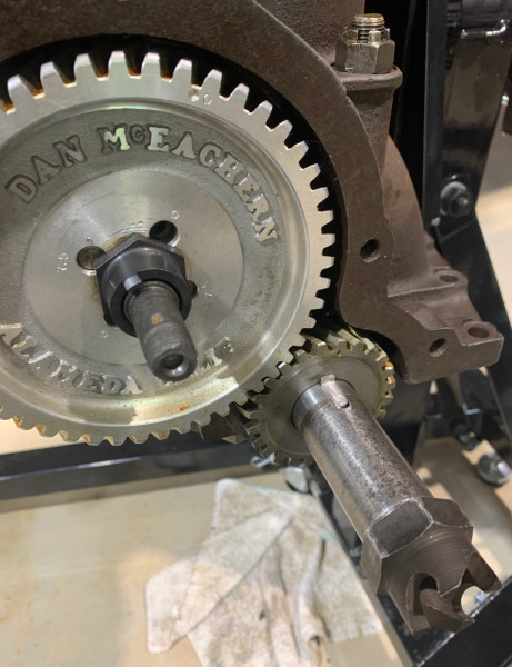 Timing gears on A crank