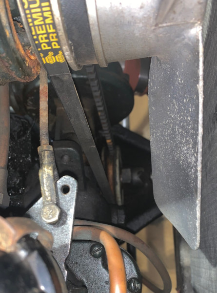 ‘27 runabout, front of engine