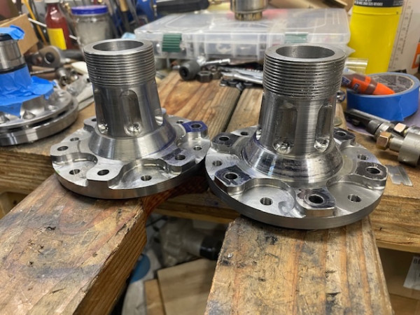 The finished hubs.