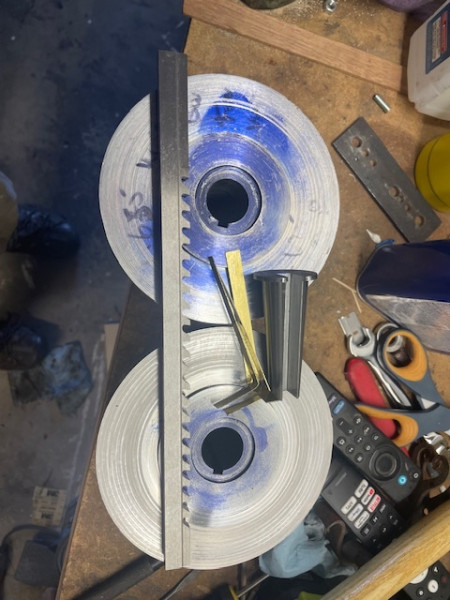 The tools for cutting the keyways.