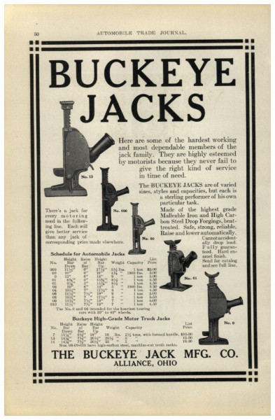 1913 PAPER AD Car Auto Automobile Buckeye Jack Jacks Alliance Ohio.jpg