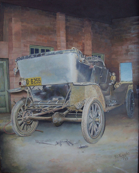 car in barn painting Rich Eagle.jpg
