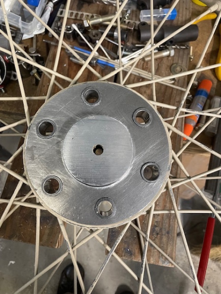 The jig for enlarging the holes in place