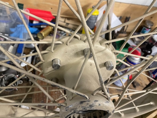 The new pins in the wheel.