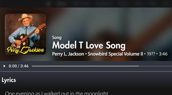 &quot;Model T Love Song&quot; by Perry L. Jackson