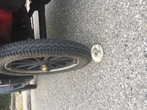 Wheel chock from Billings tour