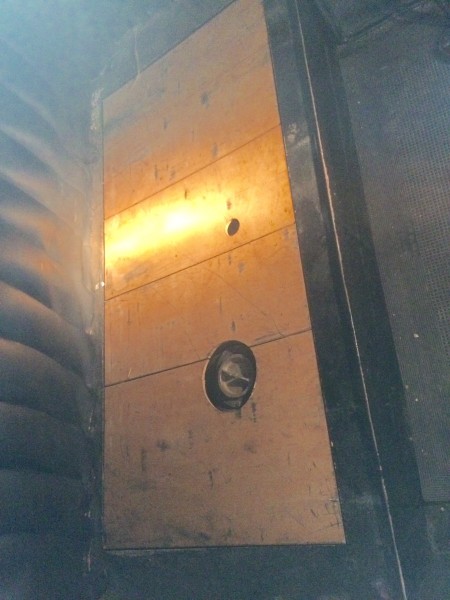 Lid in place. Gas filler hole and ‘finger lift’ hole
